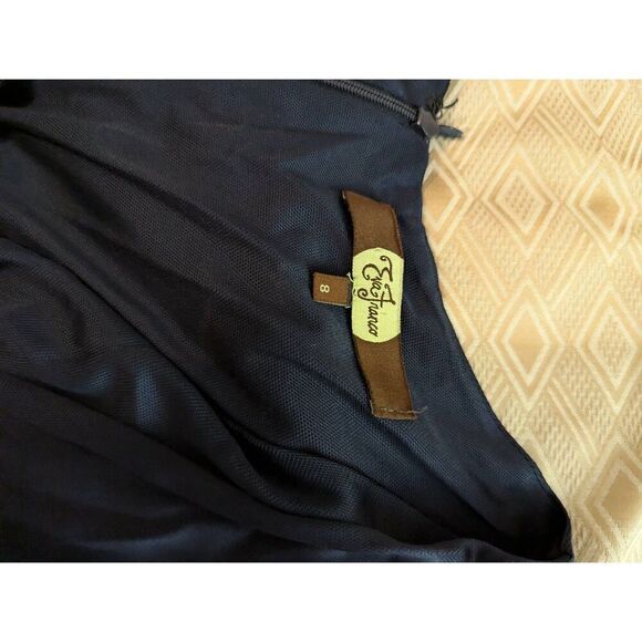 Vintage Eva Franco Women’s 8 Black Wrap Surplice Evening Wear Dress Viscose - Picture 3 of 7